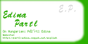 edina partl business card